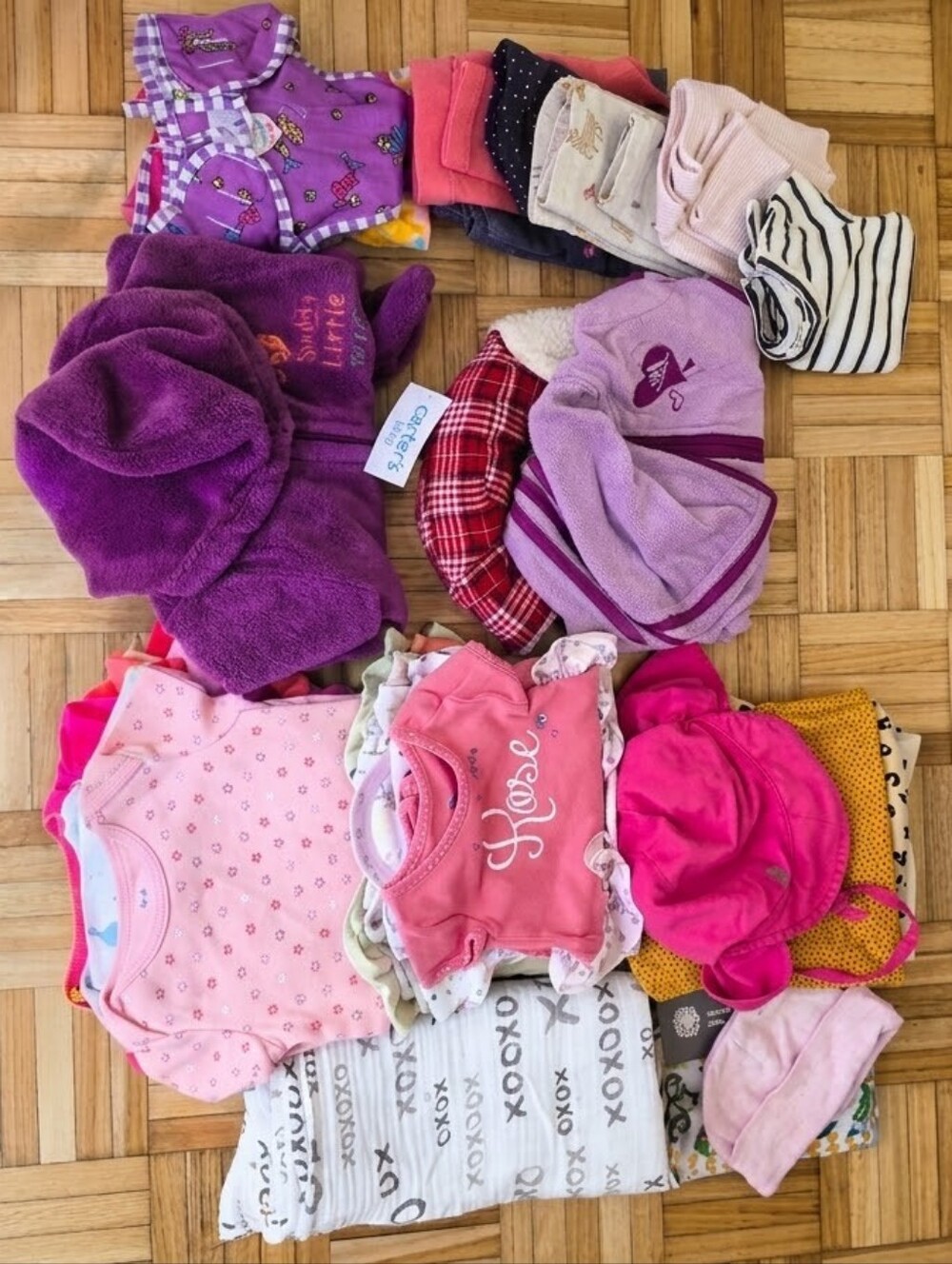Lot of 34 Girls’ Clothing Pieces 0–24 Months